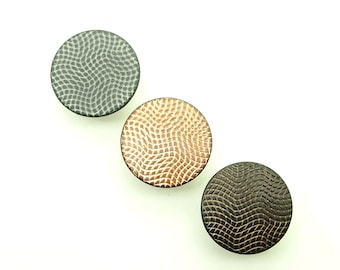 Mesh pattern jean button (10pcs) - 19mm; Alloy/Copper/Dark graphite
