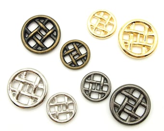 Cut out buttons (10pcs) - 15/20mm; Silver/Pewter/Gold/Antique brass