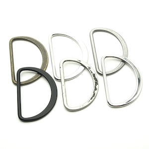 2&quot; D ring - Dark silver/Antique brass/Shiny silver/Tin black/Silver/Black