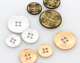 40 assorted gold with colours 4 hole buttons Gold Four Hole Buttons