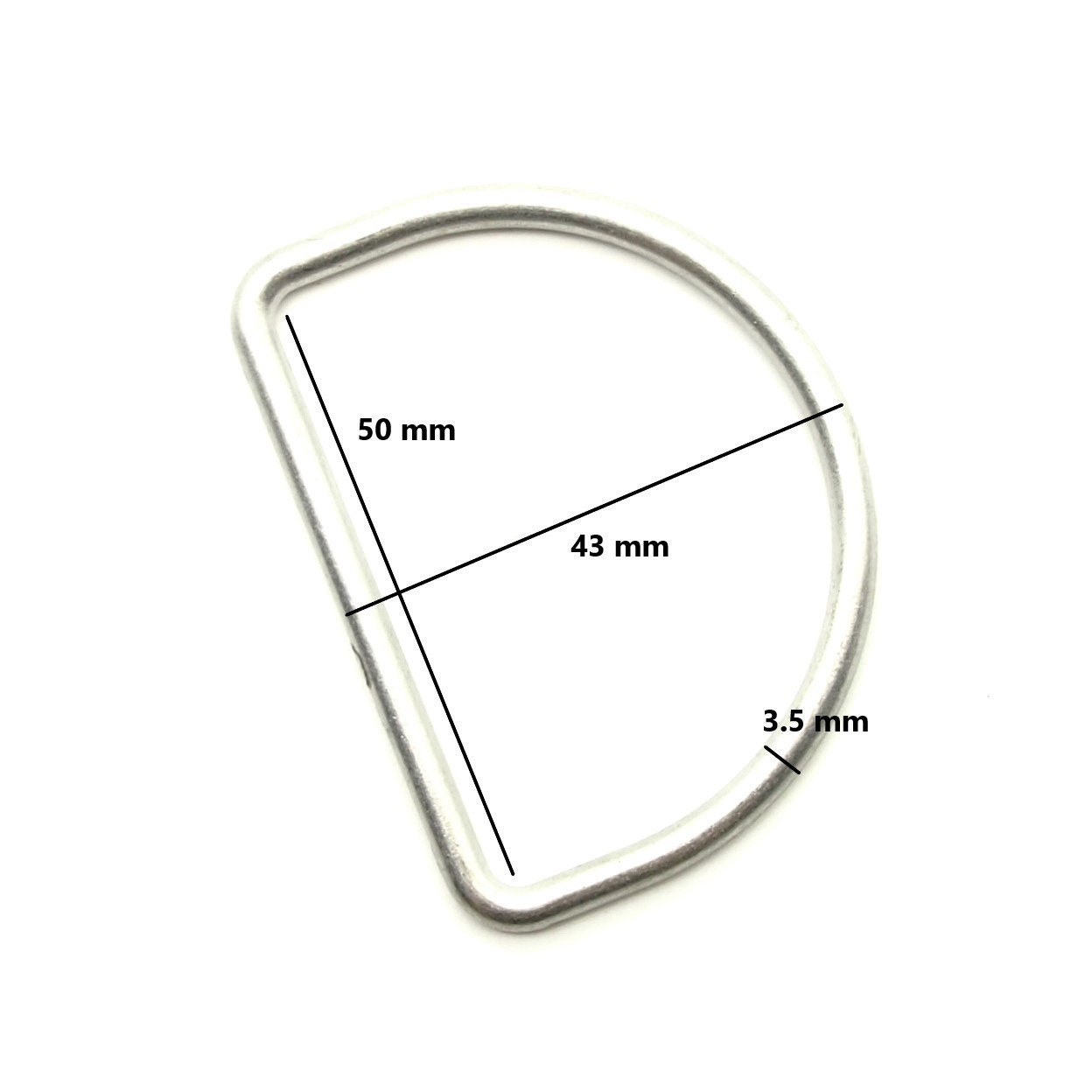 Nautilus D-Ring SS 50 mm bent 45° - 10pcs main image 0