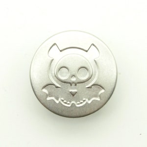 Panda jean button (10pcs) - 20mm; Matte silver