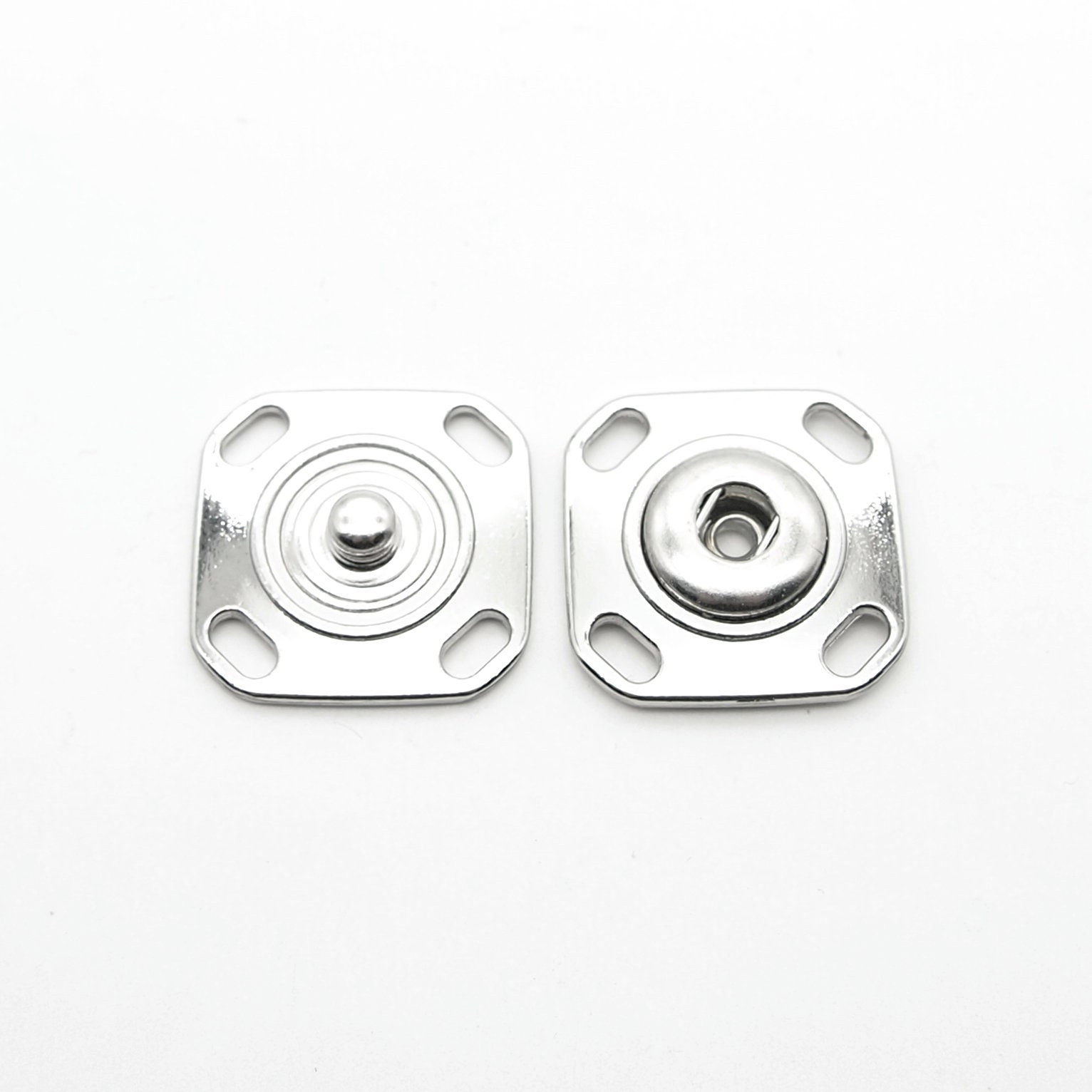 Square Sew-on Snaps (5pcs) - 23mm; Shiny Pewter/shiny Silver - Etsy