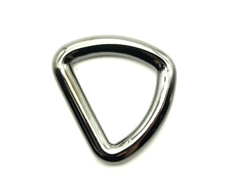 20mm D -ring - Shiny pewter