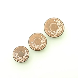 Lace jean button (10pcs) - 15/17/19mm; Copper tin