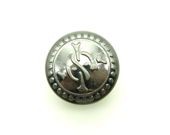 Serpent jean button (10pcs) - 20mm; Pewter