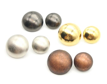 Dome buttons (10pcs) -  18/24mm; Antique copper/Matte silver/Pewter/Gold
