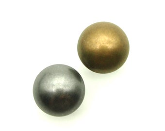 Dome shape jean button (10pcs) - 15mm; Antique brass/Pewter