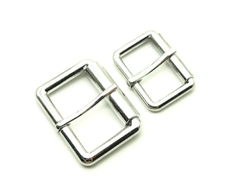 Roller pin buckle - 1.25"/1.5"; Silver