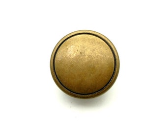 Antique brass button (10pcs) - 15mm