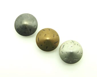Vintage cone button (10pcs) - 20mm; Antique brass/Pewter/Matte silver