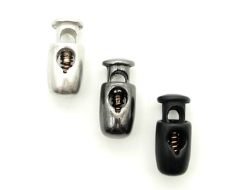 Metal cord lock (5pcs) - Black/Pewter/Matte silver