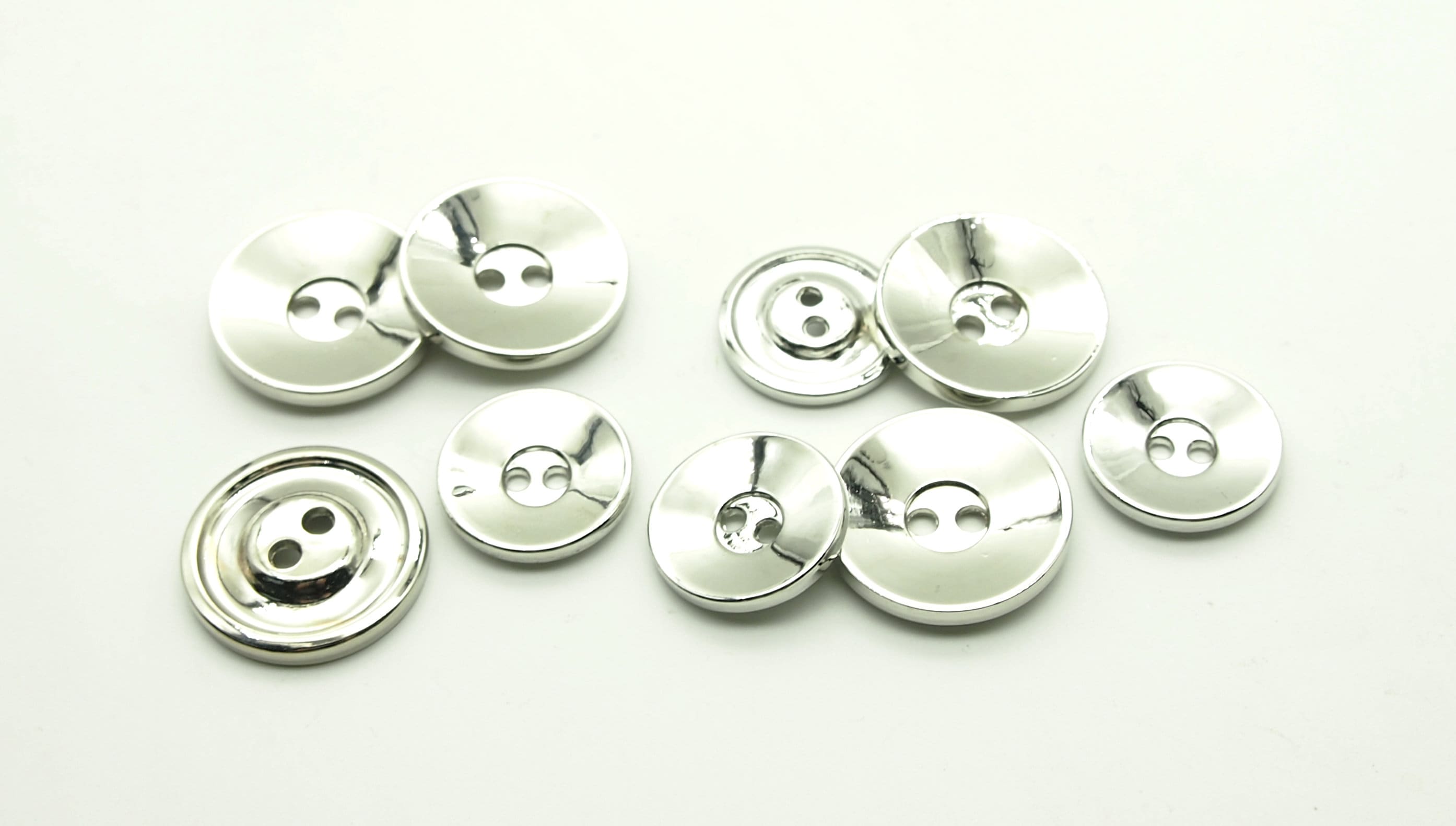 Shiny Silver 2 Hole Button (5pcs) - 18/23mm - Etsy
