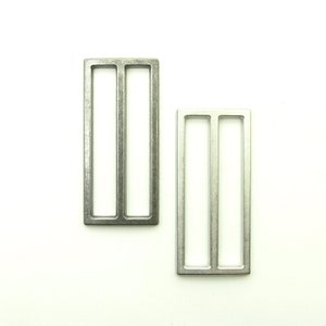 Buckle - 1 1/2&quot;; Matte silver/Dark silver