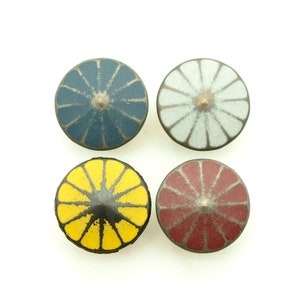 Jeansknopen met paraplu (10 stuks) - 18 mm; Grijs/Rood/Geel/Blauw
