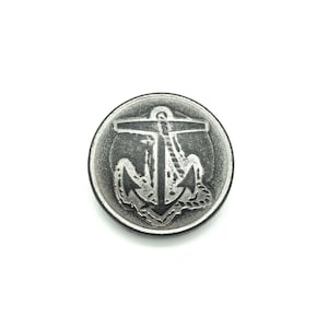 Maritime Anker Knöpfe aus Metall (10 Stück) - 19mm