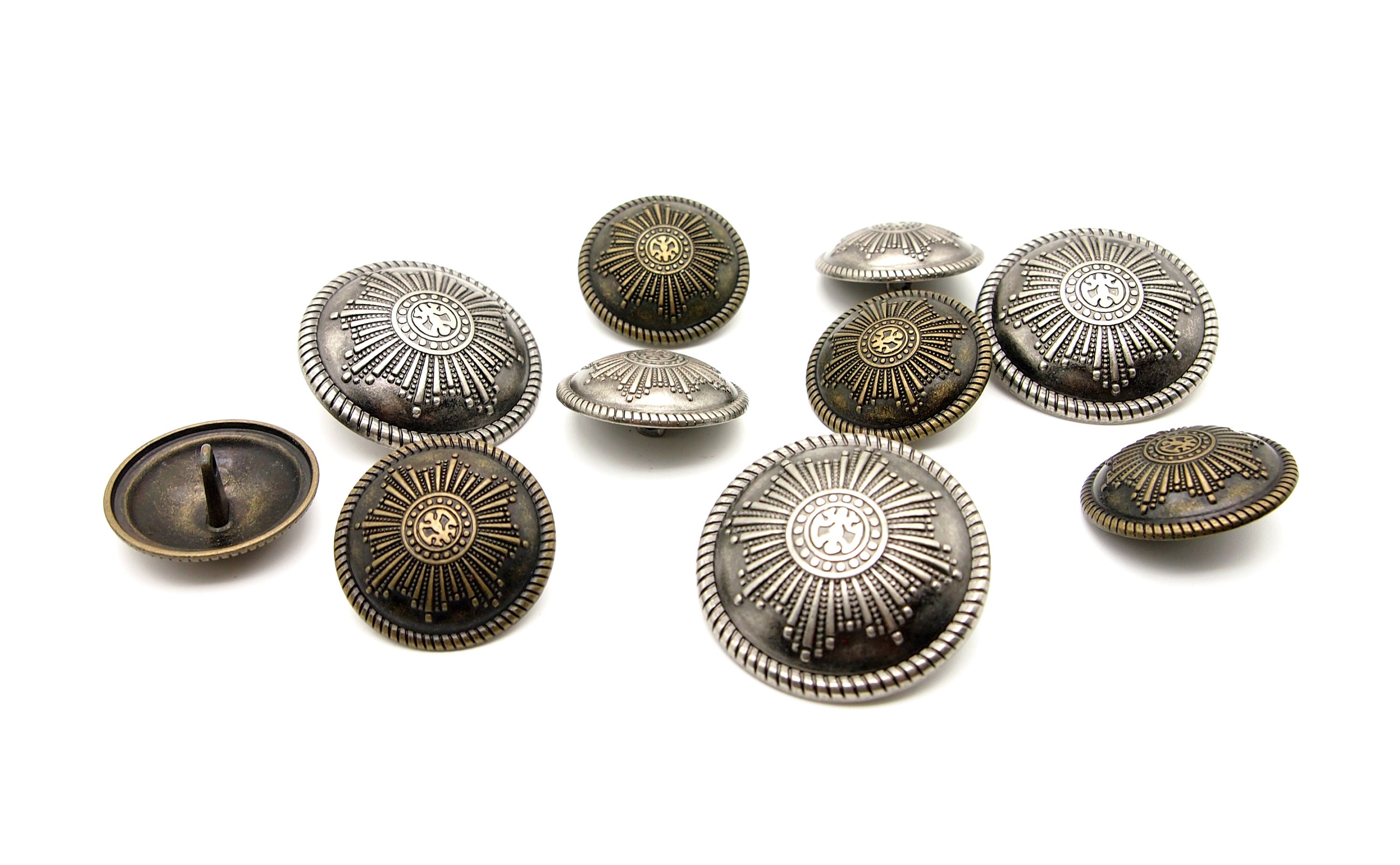 Goth Buttons Gothic Buttons 5pcs25/33mm Pewter/antique Brass - Etsy