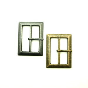 Vintage buckles - 1.5&quot;; Antique brass/Pewter
