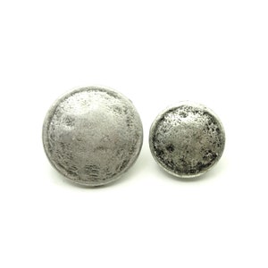 Vintage silver buttons (10pcs) - 15/20mm
