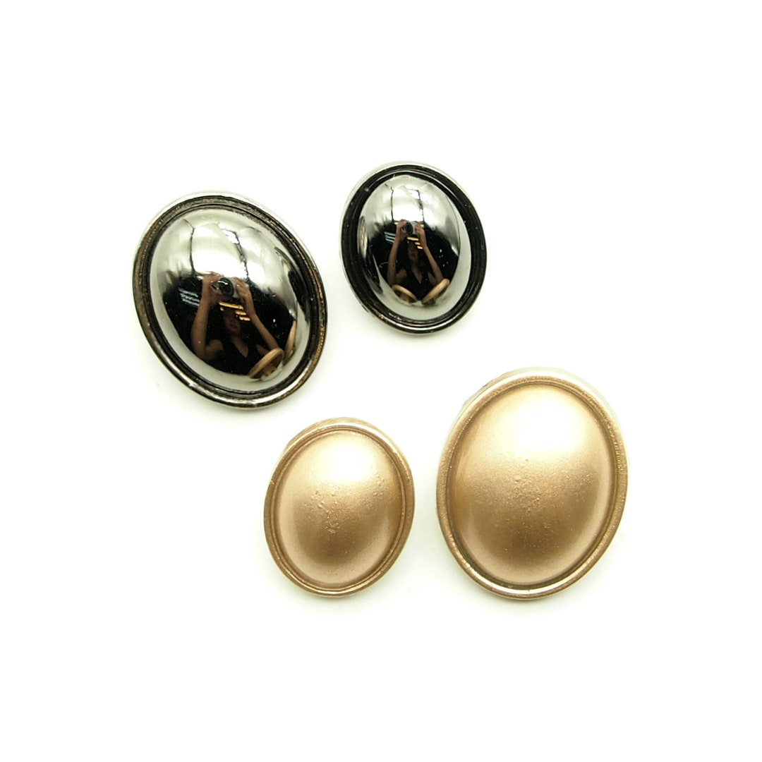 Oval Shank Buttons (5pcs) - 16x20/20x25mm; Pewter/gold - Etsy