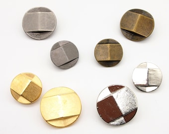 Dimensional buttons (10 pcs) - 20/25mm; Antique brass/Pewter/Gold/Silver