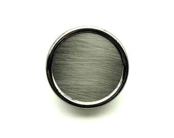 Brushed pewter button (5pcs) - 22mm