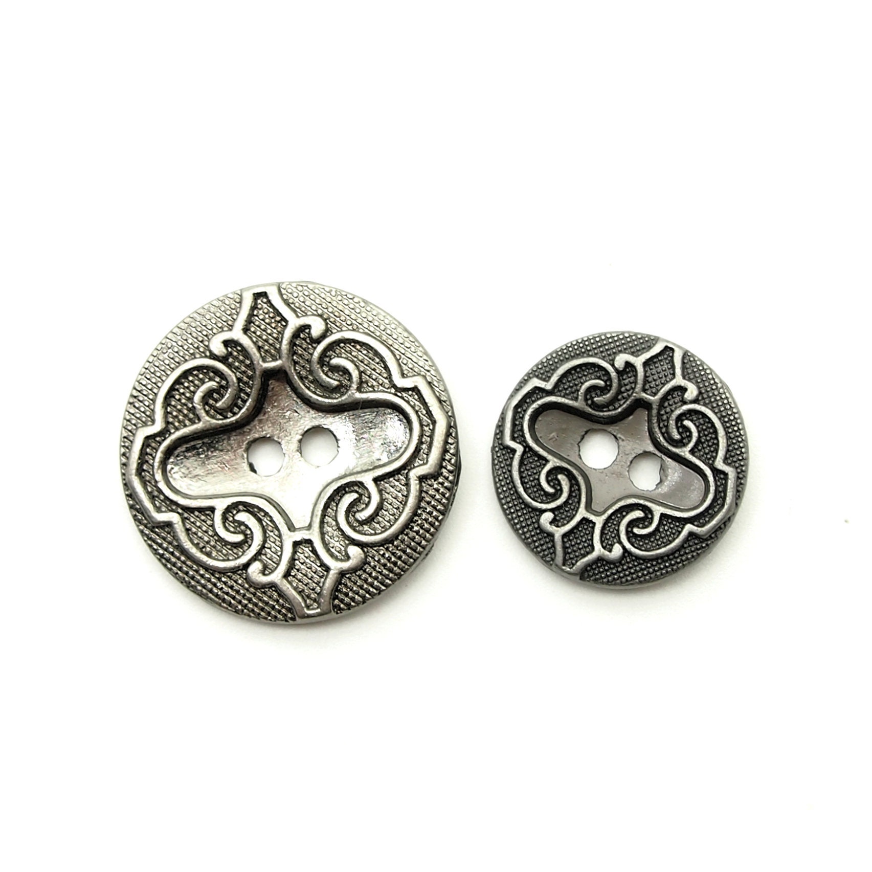Asian Style Button Vintage Chinese Style Buttons – 17/23mm; Antique Copper, Brass & Pewter ...