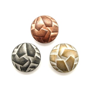 Dimensional button (10pcs) - 20mm; Copper/Oxidized tin/Brass tin