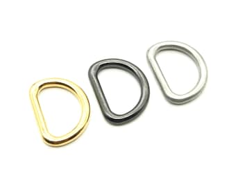 16mm D ring - Matte silver/Pewter/Gold