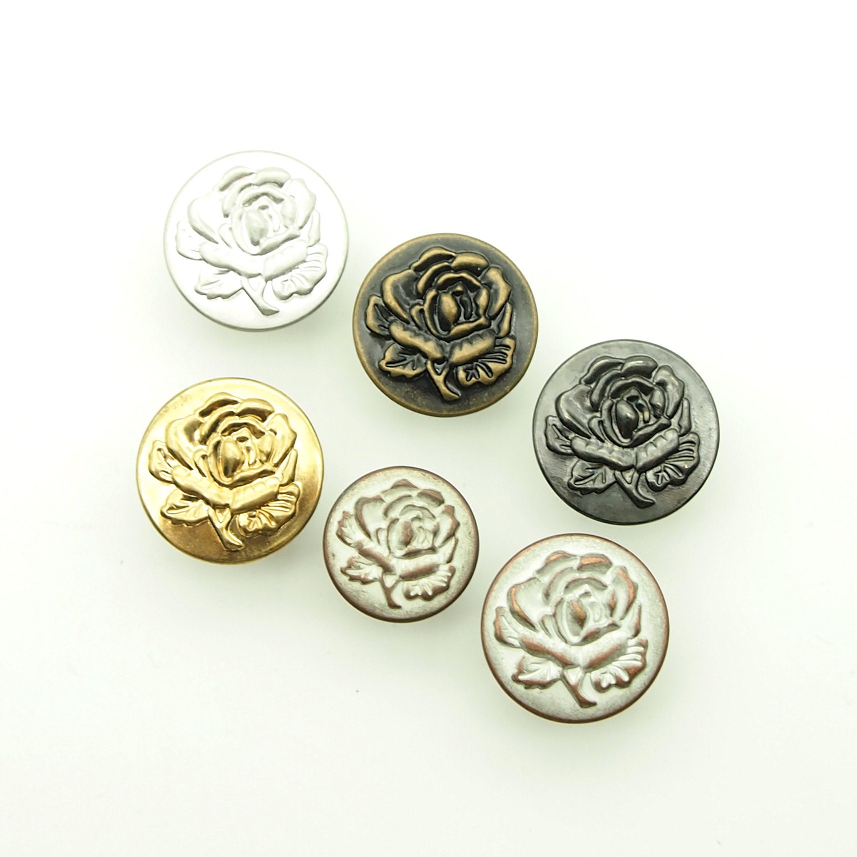 Manufacturer Denim Pant Buttons Brand Name Roses Gold Logo Metal