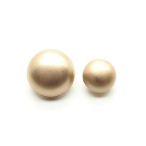 Pearl gold dome buttons (5pcs) - 12/18mm