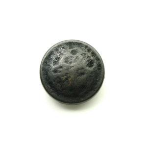 Vintage hammered button (10pcs) - 18mm; Oxidized black