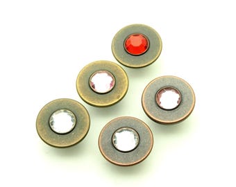 Crystal jean button (10pcs) - 15mm