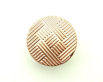 Weave jean button (10pcs) - 18mm; Rose gold