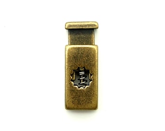 Rectangle cord lock (5pcs) - Antique brass