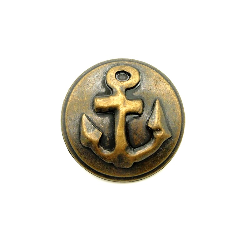 Vintage anchor button 10pcs23/28mm Antique brass/Pewter Antique Brass