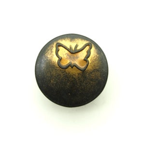 Butterfly jean button (10pcs) - 19mm; Dark graphite