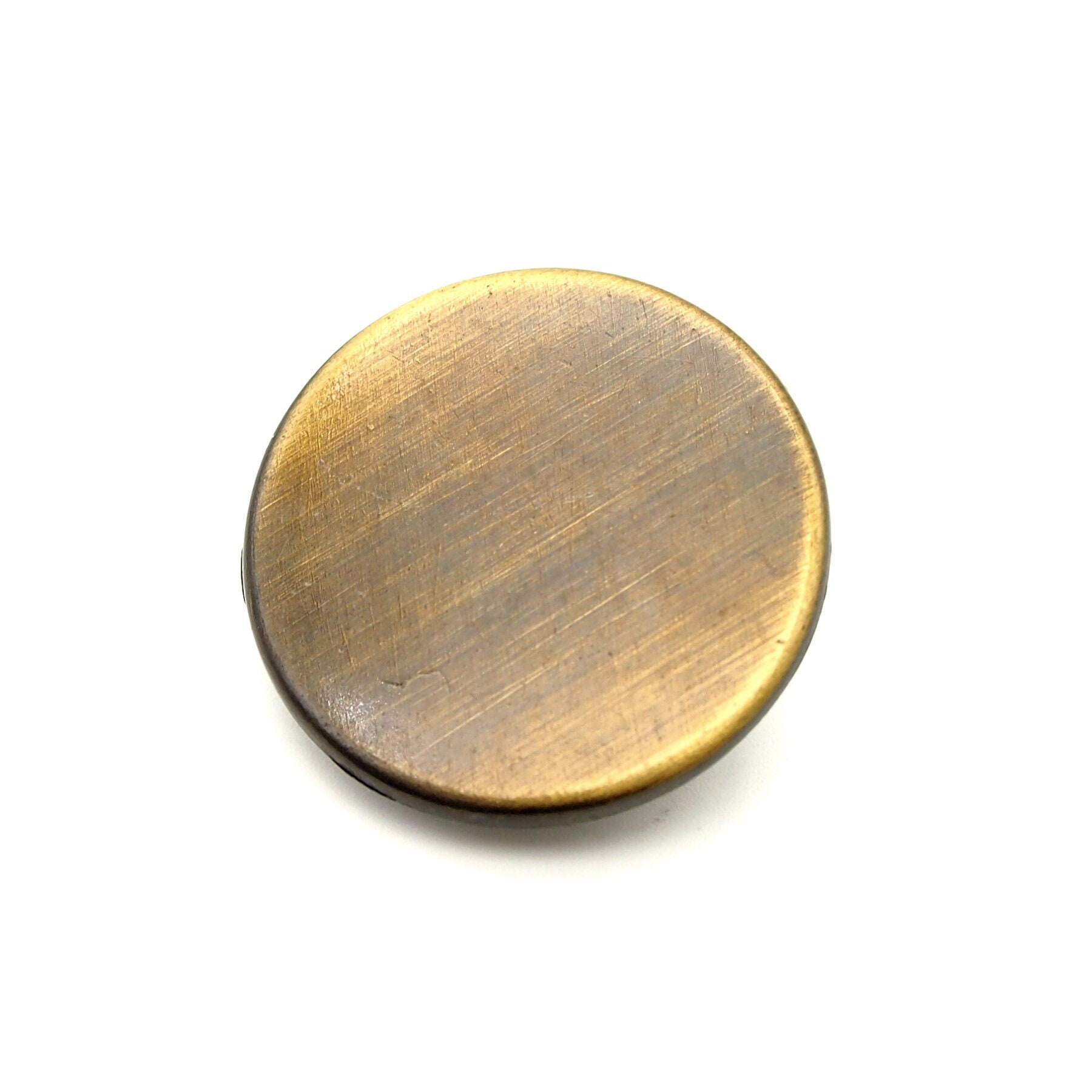 Brushed Brass Button 5pcs 25mm 