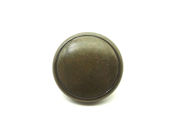 Antique brass button (10pcs) - 15mm