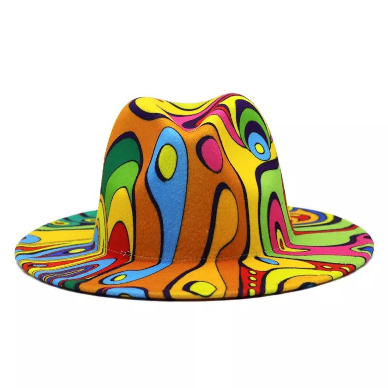 Picasso Fedora Hat Multicolored Fedora hat Fedora Hat 2021 Etsy