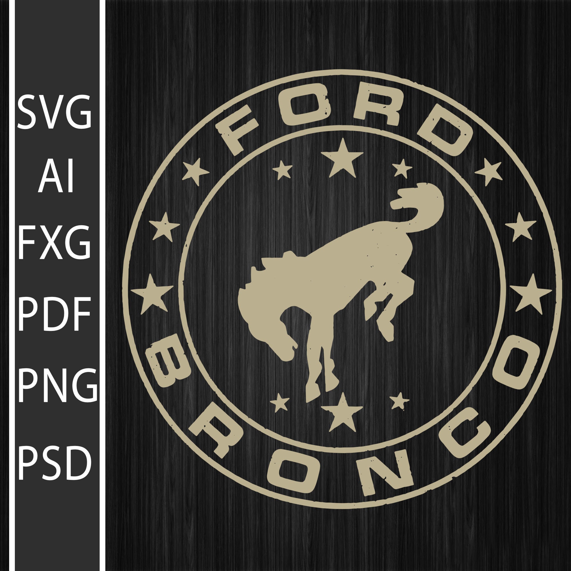 Ford Bronco Vintage Star Bronco Svg Cut Files Vinyl Clip Art | Etsy