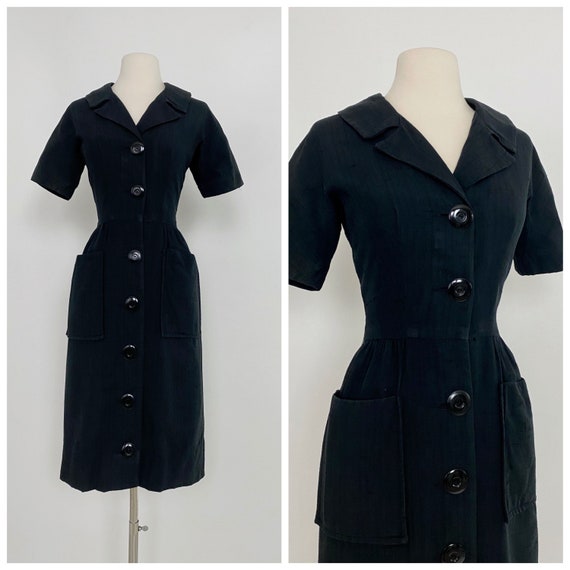 1960s Patch-Pocket Pencil Dress