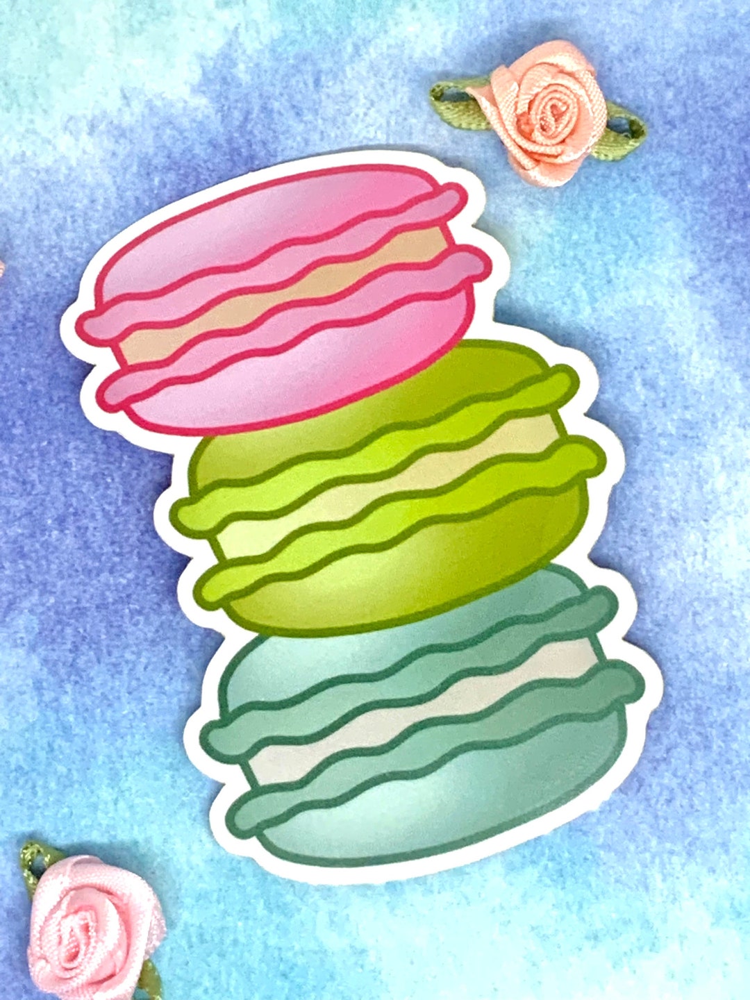Mocon Stickers Macaron Sticker - Etsy UK