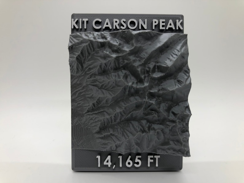 Kit Carson Peak, Colorado 14er 3D Topographic Ornament - Etsy