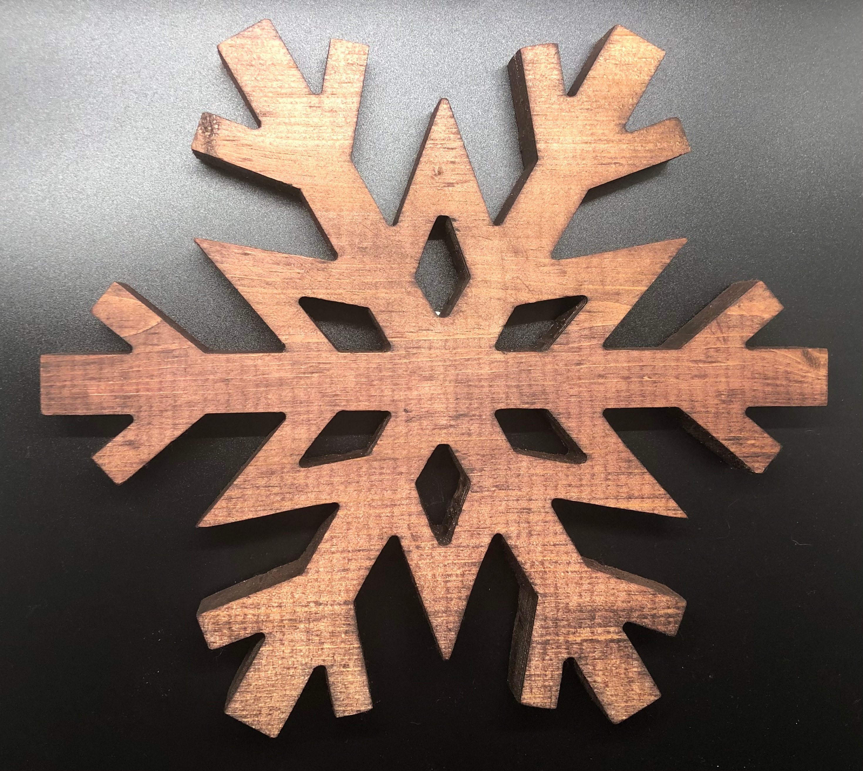 Wooden Snowflake 7, 10 Inch - Etsy