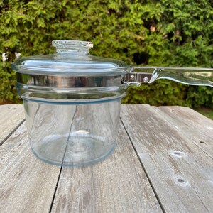 Vintage Pyrex Glass Double Boiler and Insert - household items - by owner -  housewares sale - craigslist