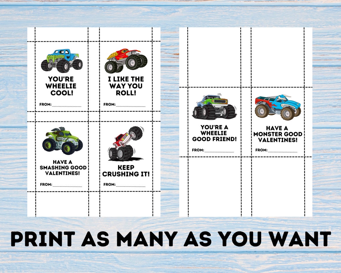 printable-valentines-cards-monster-truck-valentines-cards-etsy