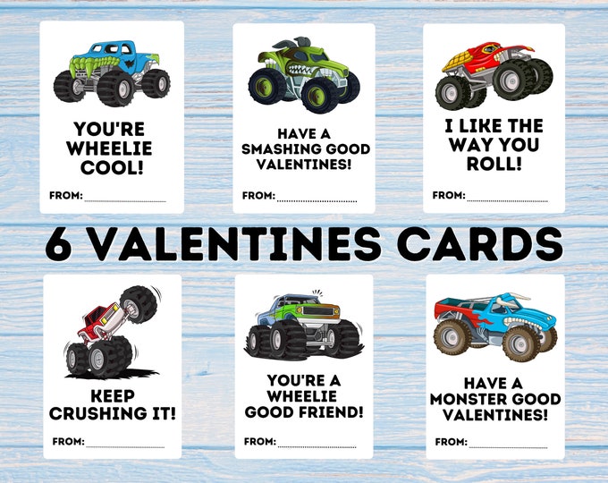 printable-valentines-cards-monster-truck-valentines-cards-kids-valentines-cards-boys-valentines