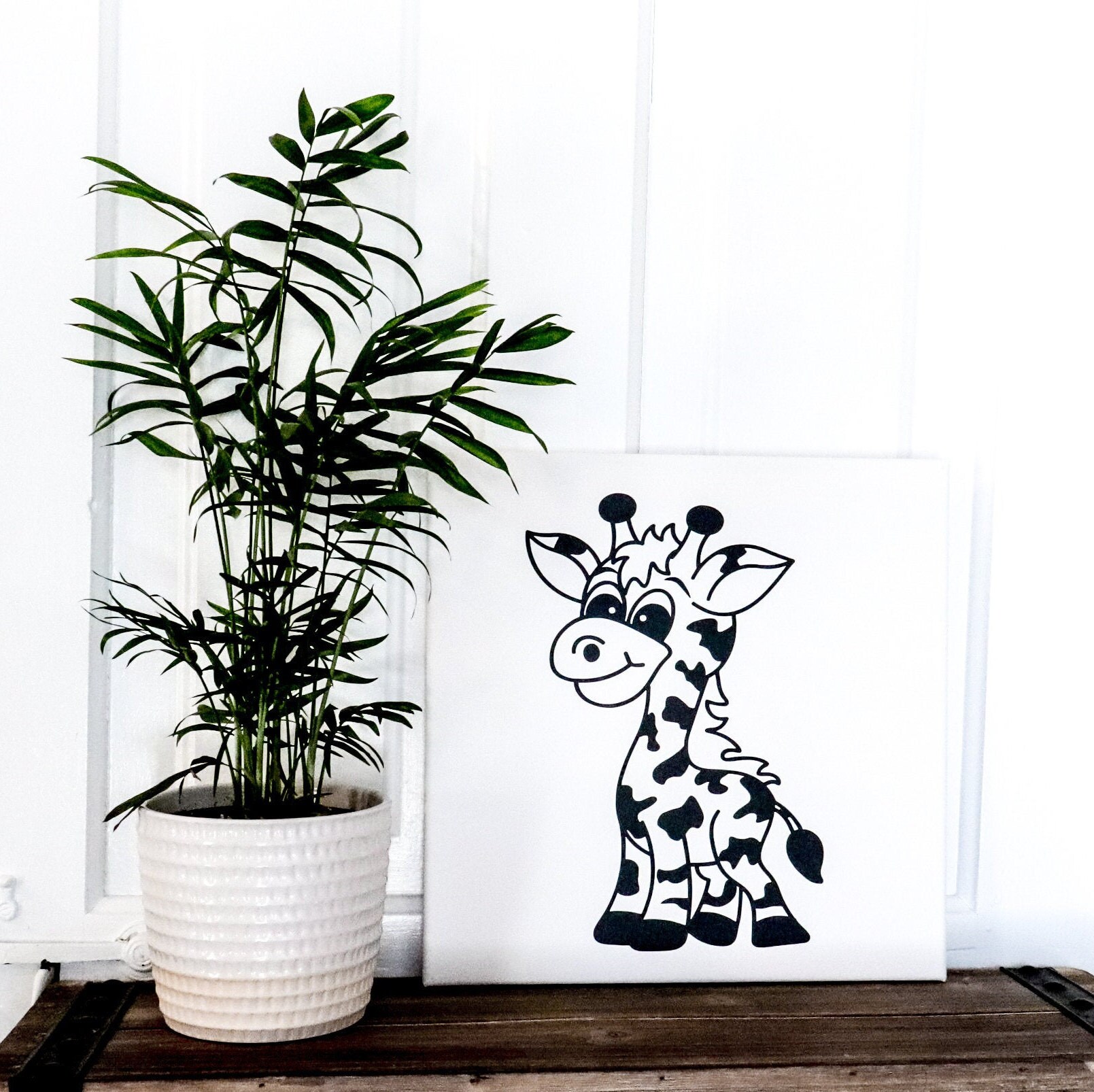 Silhouette Animal Canvas For Nursery Silhouette Baby Room Etsy
