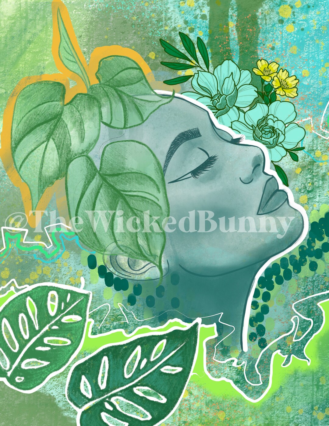 The Plant Queen Digital Art Download Downloadable Art Printable Art